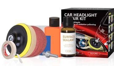 Alati za automobile: Nov komplet za poliranje farova. Komplet sadrži: 1) disk za šmirglanje — 2
