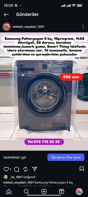 Digər aksesuarlar: Paltaryuyan Anbar qiymətə satişı Qimətlər aşagida qeyd olunub.Unvama — 24