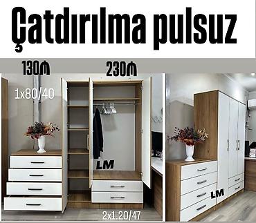paltar dolab: Düz dolab, Dəhliz üçün, Paltar üçün, 3 qapılı — 1