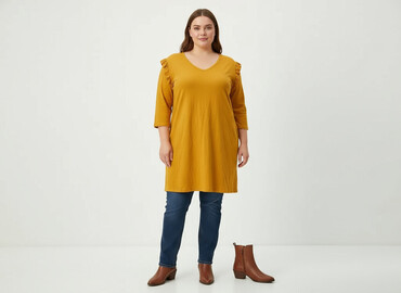 sukienka z bufiastymi rękawami hm: Women`s dress, size 4XL