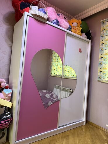 купить бу шкаф для одежды: Qız üçün, İşlənmiş, Kupe, Düz dolab