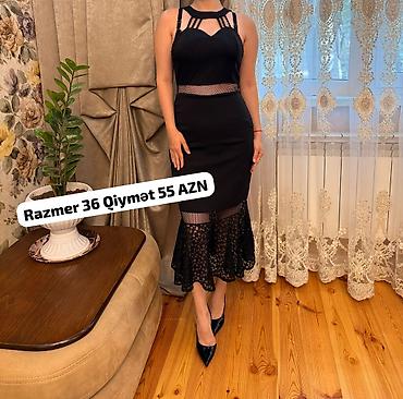 Qadın geyimləri – 36 razmer 1) Qara midi paltar - Darlanan siluet lalafo.az -da Qadın geyimləri – 36 razmer 1) Qara midi paltar - Darlanan siluet