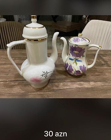 yaşıl çay qiyməti: Çay dəsti, rəng - Ağ, Farfor — 1