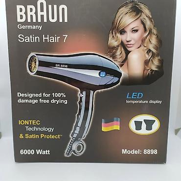 fen modelleri: PROFİSSİONAL Yüksək Keyfiyyətli hava feni "Braun 8898" 6000W - — 2