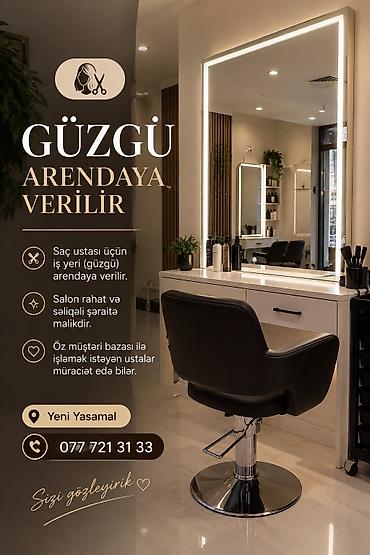 xirdalanda xadimə isi: Qadın saç ustası tələb olunur, Yerin icarəsi, 3-5 illik təcrübə — 1