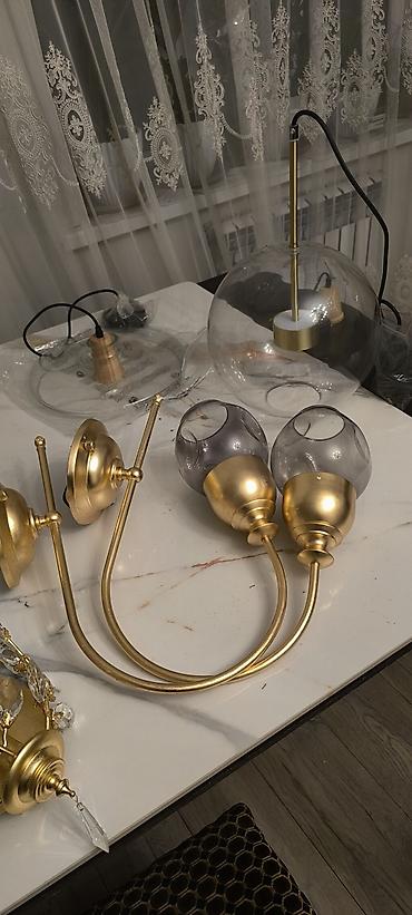 Люстры: Набор светильников в классическом стиле, золото/кристалл Состав: - — 3