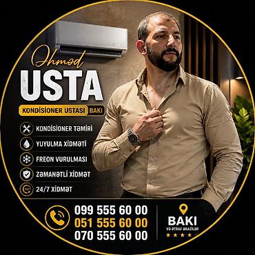 gəncə kondisioner ustası: Kondisioner ustası – Bakı və ətraf ərazilər Xidmətlər: texniki baxis — 1