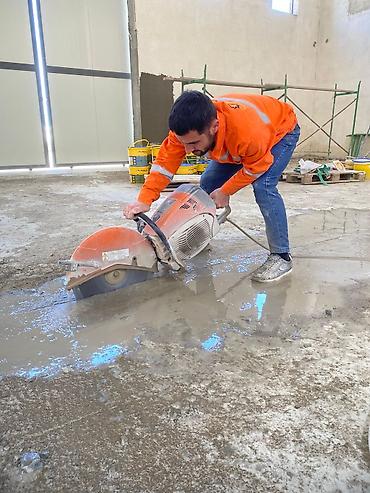 plasiq qapi: Beton kəsən beton deşən səliqəli düz və dairevi kəsim işləri beton — 4