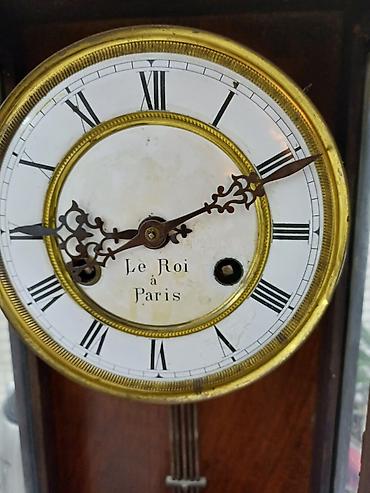 Əntiq saatlar: Antik divar saatı – “Le Roi à Paris” siferblatı - Korpus: ağac — 5