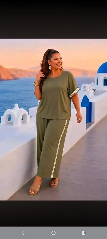 ps kombinezoni: Elegantni ženski kompleti 1) Komplet pantalone + bluza sa draperijom — 5