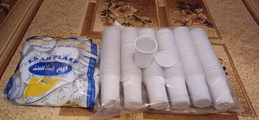 market avadanliqi: Plastik stakan + qapaqı yeni 1 blok ( 250 eded)