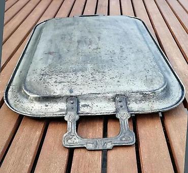 Staro posuđe i escajg: Vintage veliki posrebreni predratni poslužavnik 57 cm!. Vintage veliki — 3