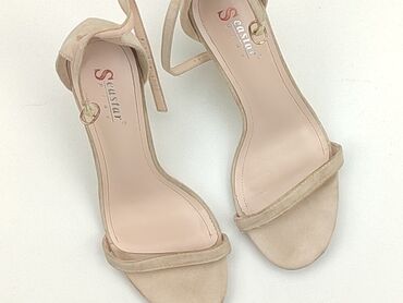 bordowa spódnice eko skóra: Sandals for women, 39, Seastar, condition - Good