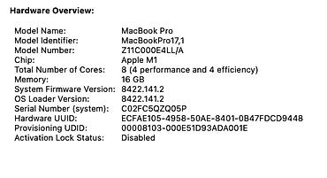 apple macbook air m2: Для программирования, Б/у, Apple M1, ОЗУ, RAM: 16 ГБ — 5