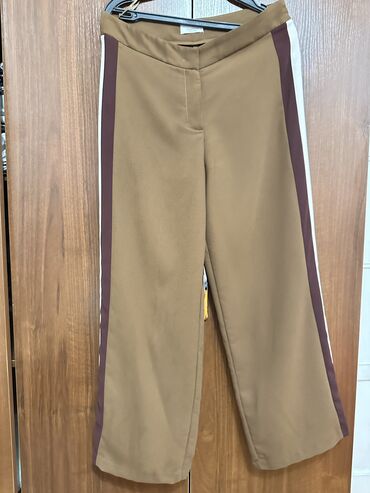 зеленые брюки женские: Классические, Палаццо, Средняя талия, Италия, S (EU 36), M (EU 38), L (EU 40)