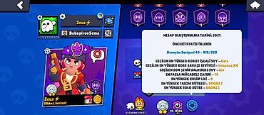 Boltlar: Brawl Stars hesabı – “Zeus⚡” Əsas məlumatlar: - Hesabın yaradılma — 1