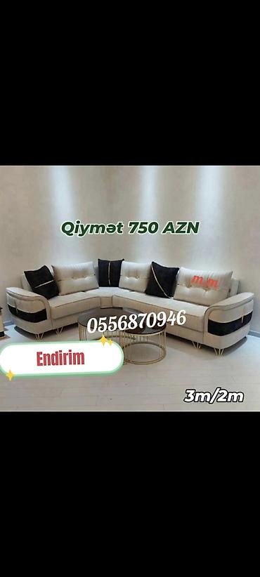 set mebel: Künc divan, Yeni, Açılan, Bazalı, Parça, Şəhərdaxili pulsuz çatdırılma — 1