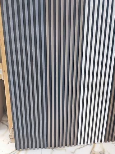 daraq dekor: Dikey zolaqlı dekorativ MDF lamel panel - Material: MDF əsaslı — 1