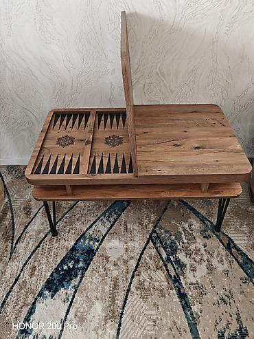 Masalar: Çevrilə bilən oyunlu orta stol - Material: taxta teksturalı MDF üst — 1