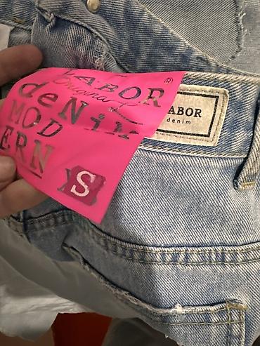 раунд лаб: Джинсовые шорты LABOR, размер S. - Материал: premium denim (хлопковый — 3