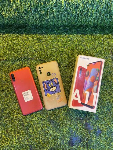 бу телефондор: Samsung Galaxy A11, Колдонулган, 32 ГБ, түсү - Кызыл, 1 SIM, 2 SIM