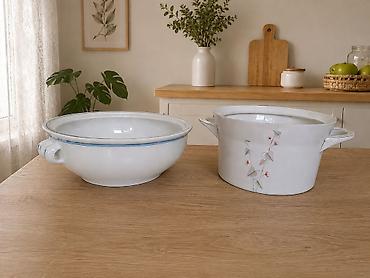 dish sets: Набор посуды и стекла (разные позиции) Фарфор с фиолетовыми — 5