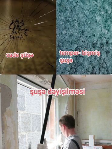Pəncərə şüşələri: Pəncərələrdə, qapılarda ikiqat şüşə dəyişdirilməsiçirkli, qırılmış -da lalafo.az — 8 Pəncərə şüşələri: Pəncərələrdə, qapılarda ikiqat şüşə dəyişdirilməsiçirkli, qırılmış — 8