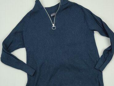 czarne t shirty w serek damskie: Sweter, Marks & Spencer, M, stan - Dobry