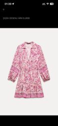Açıqcalar: Etiketli teze Zara, uzunqol, güllü printli don
M razmer — 25