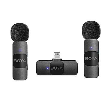 Audio: BOYA BY-V2 2.4 GHz Simsiz professional yaxa mikrofonu sistemi. İki — 3