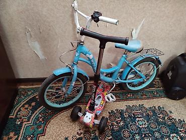 format velosiped: Детский велосипед, голубой - Колеса 16" с широкими покрышками для — 1