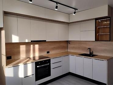 Кухонные гарнитуры: Кухонный гарнитур, цвет - Серый, МДФ — 3