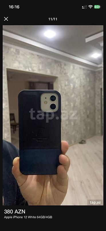 Apple iPhone: IPhone 12, 64 GB, Ağ, Face ID -da lalafo.az — 10 Apple iPhone: IPhone 12, 64 GB, Ağ, Face ID — 10