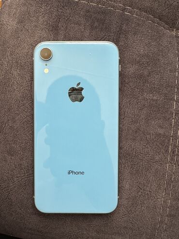 бу телефона: IPhone Xr, Колдонулган, 64 ГБ, Көгүлтүр, Каптама, 77 %