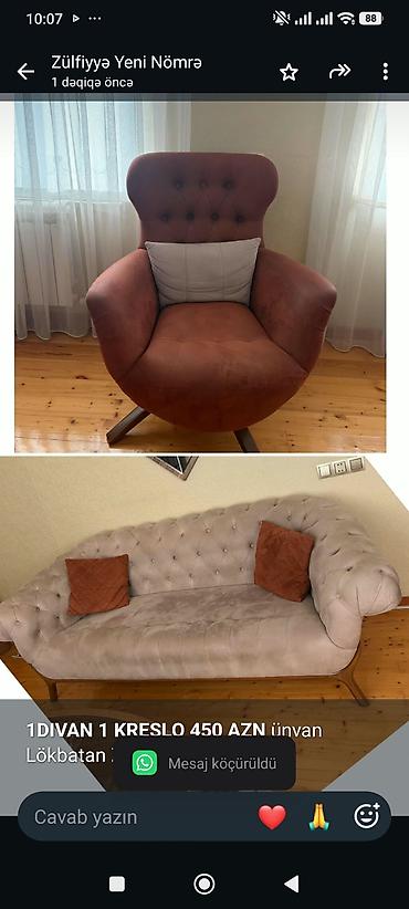 *1DIVAN 1 KRESLO 450 AZN* ünvan Lökbatan Zülfiyyə ZB