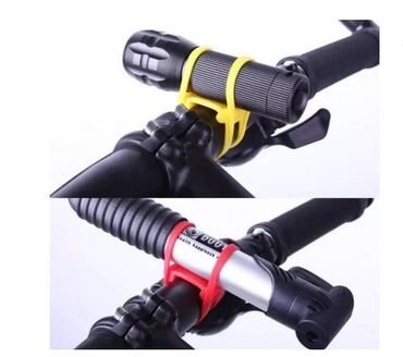 Bike accessories: Drzac nosac za lampu za bicikl NOVO Silikonski drzac za baterijsku