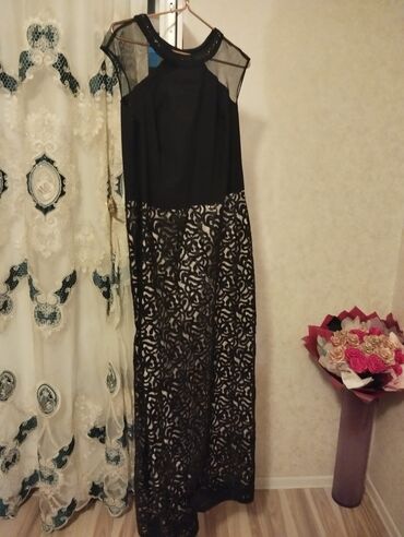 Ziyafət donları: Qadın geyim kolleksiyası - Zərif maxi don – qara rəngdə, sinə və — 2