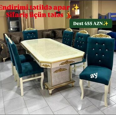 стол стул для зала: Masa desti sifarisle hazırlanır. ⚜️ İstehsaldan satiş, otağınıza at lalafo.az стол стул для зала: Masa desti sifarisle hazırlanır. ⚜️ İstehsaldan satiş, otağınıza