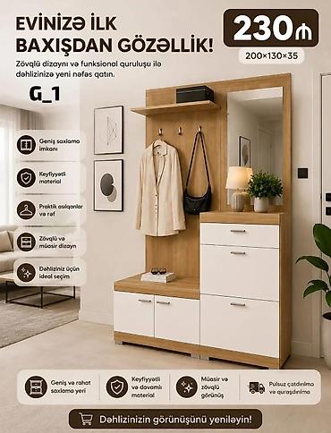 balkon skafi: G_1 dəhliz mebeli – zövqlü dizayn və funksional quruluş. Ölçü: 200 × — 1