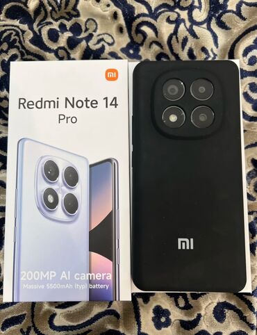 телефон иштетилген: Redmi, Redmi Note 14 Pro, Колдонулган, түсү - Кара, 2 SIM