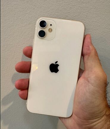 Apple iPhone: IPhone 11, 128 GB, Ağ, Zəmanət, Barmaq izi, Face ID