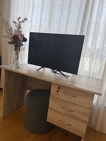 muəllim masası: Açar dəstəkli ofis/iş masası - Material: ağac fakturalı laminat (açıq — 1