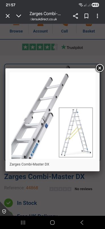 Nərdivanlar: Məhsul: Zarges Combi‑Master DX kombinə edilmiş nərdivan Təsvir: - — 1
