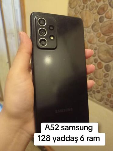 Samsung: Samsung Galaxy A52 5G, 128 GB, rəng - Qara, Barmaq izi, İki sim kartlı