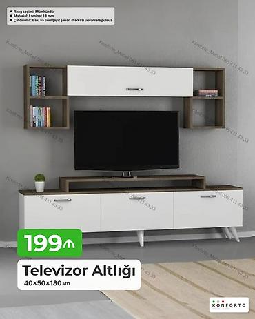 matras alti: Televizor altlığı və divar modulu dəsti Ölçü: 40 × 50 × 180 sm — 1