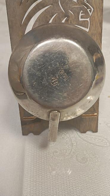 antik servis: Misgər işi mis/nikellənmiş metal qab-qacaq dəsti - Şərq üslubunda — 2