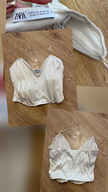 Детская одежда и обувь: ZARA qadın topu - Model: qısa kəsimli, V-yoqa dekolteli bralet/top - — 1