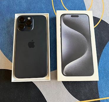 Мобильные телефоны и аксессуары: IPhone 15 Pro Max, Б/у, 256 ГБ, Blue Titanium, Защитное стекло, Чехол, Кабель, 85 % — 3