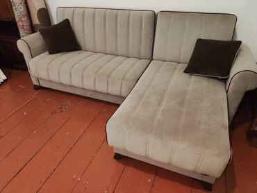 кресло диван: Угловой диван, Б/у, Раскладной, С подъемным механизмом, Ткань, Платная доставка