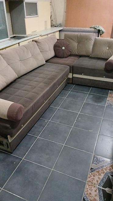 Künc divan – yataq funksiyalı - Forma: L-şəkilli künc divan - Rəng